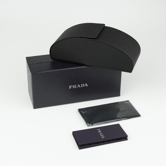 Prada Women Sunglasses Silver Azure Oval  PRB53S 1BC40N NEW AUTHENTIC - Picture 10 of 13